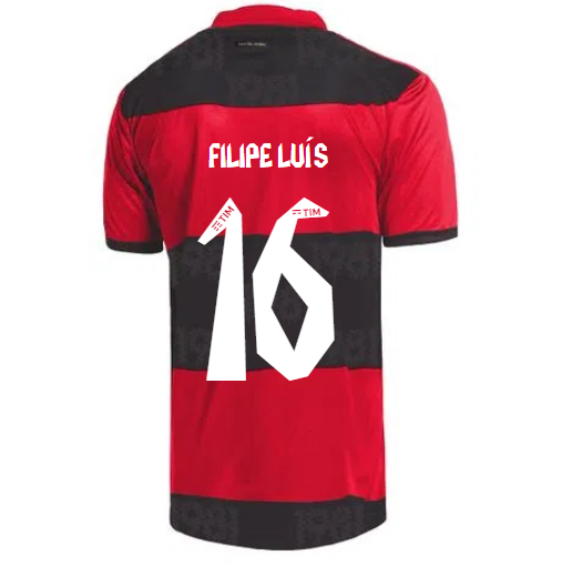 2021/22 Flamengo Home Kit Soccer Jersey FILIPE LUÍS #16